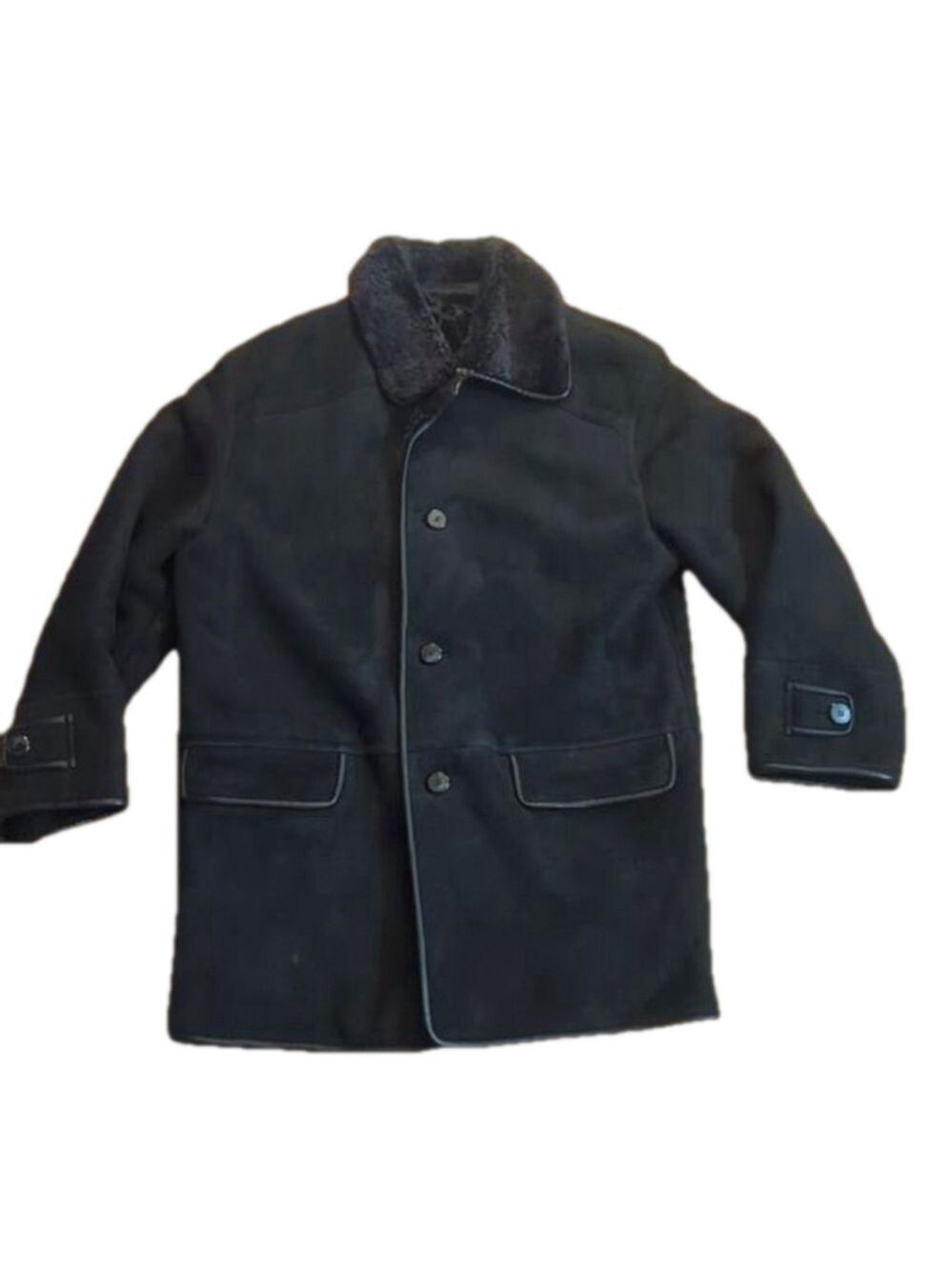 Tradong by Sam Mi Faux Leather Fur Lined Jacket Extra Large